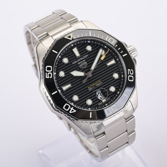 TAG Heuer Aquaracer WBP201A Black Ceramic 43mm Men's Auto Watch Box & Papers - Picture 4 of 15